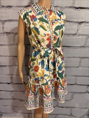 NWOT Joy Joy Floral Dress with Belt Size Small
